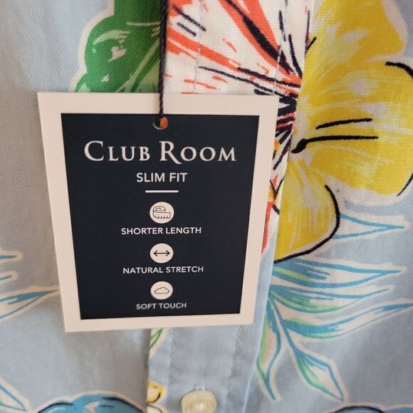 "Club Room " men's slim fit long sleeve shirt button front NWT - Picture 6 of 7